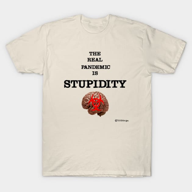 The Real Pandemic Is Stupidity T-Shirt by dekimdesigns